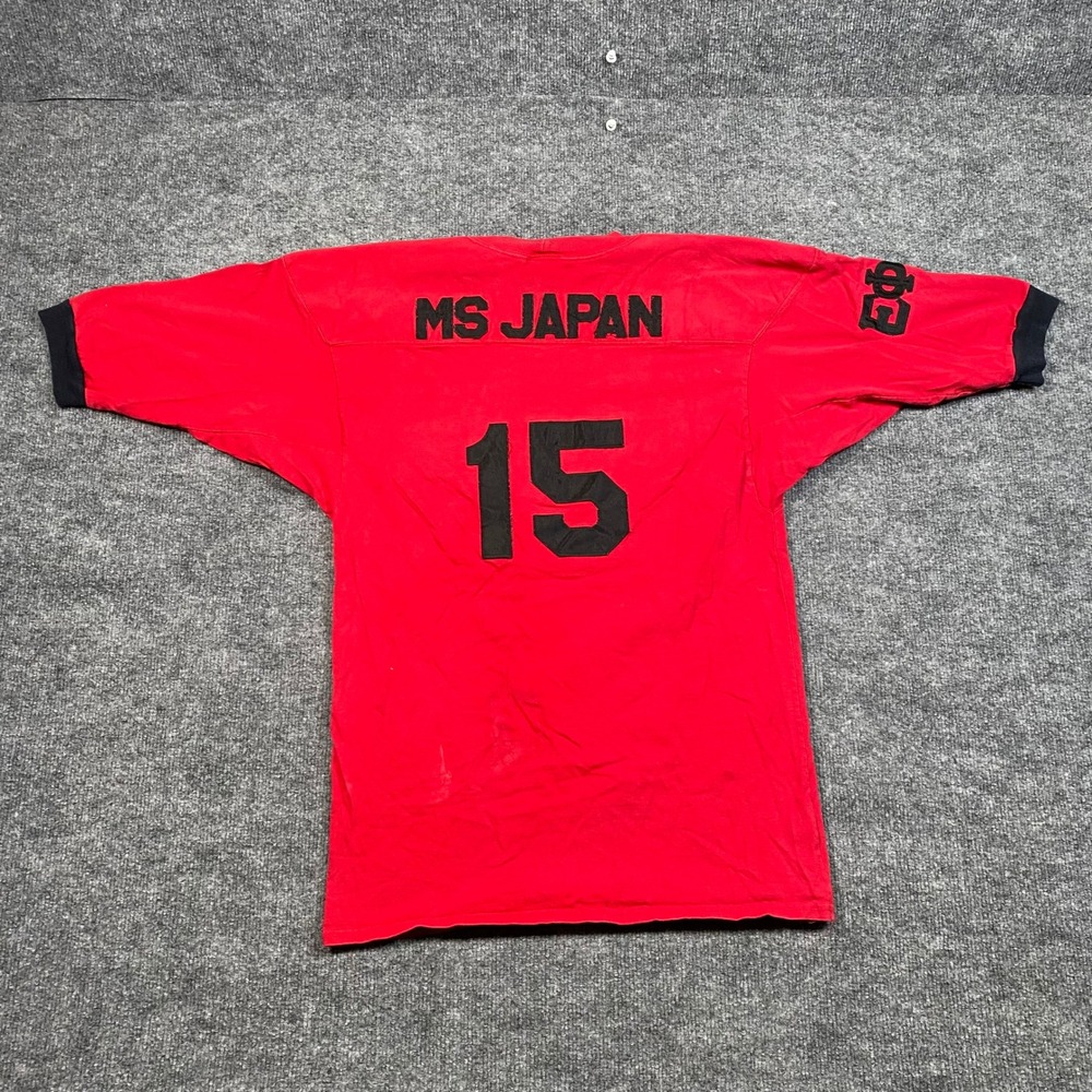 Vintage Signature Sportswear Red Delta Sigma Omega MS Japan 15 Jersey Shirt M